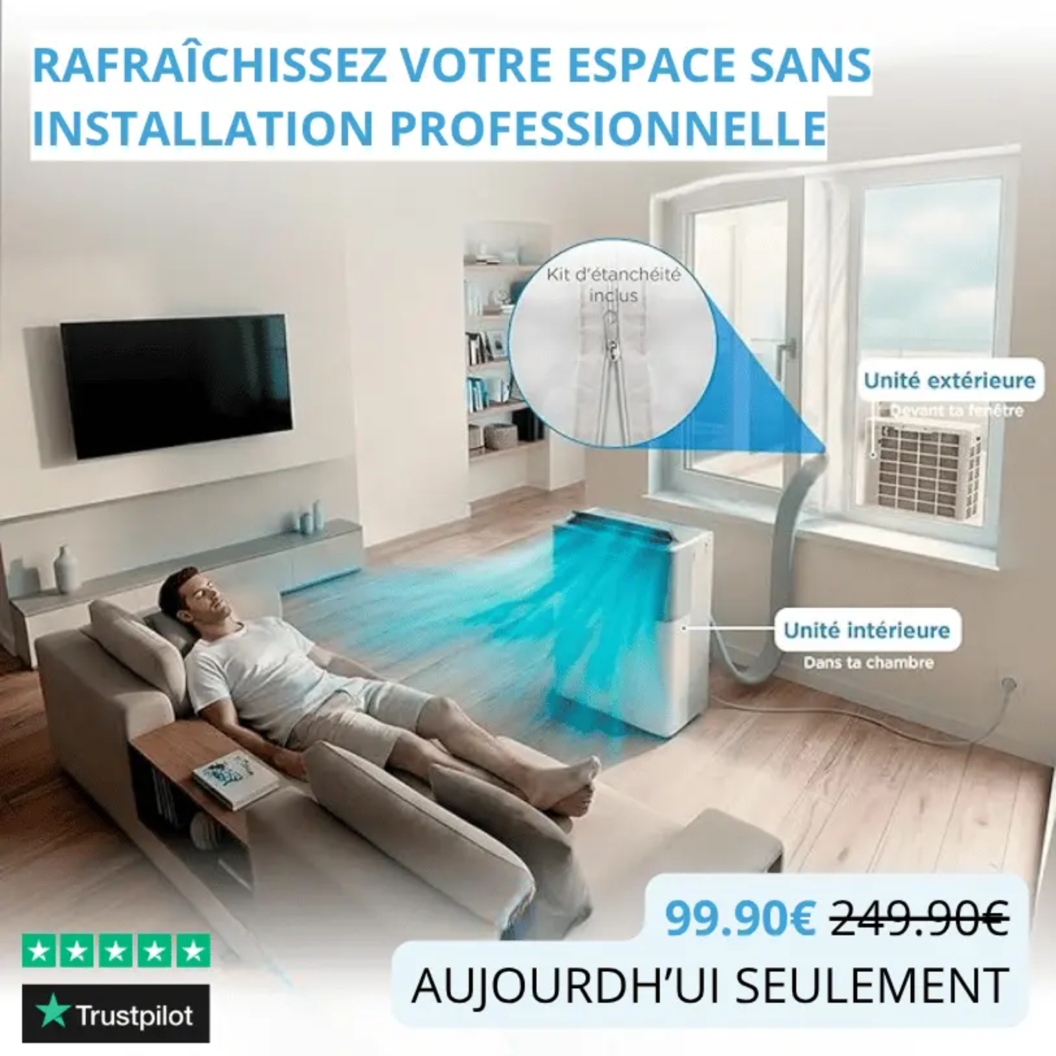 Midea PortaSplit – Refroidit comme une clim fixe, se branche comme un ventilateur