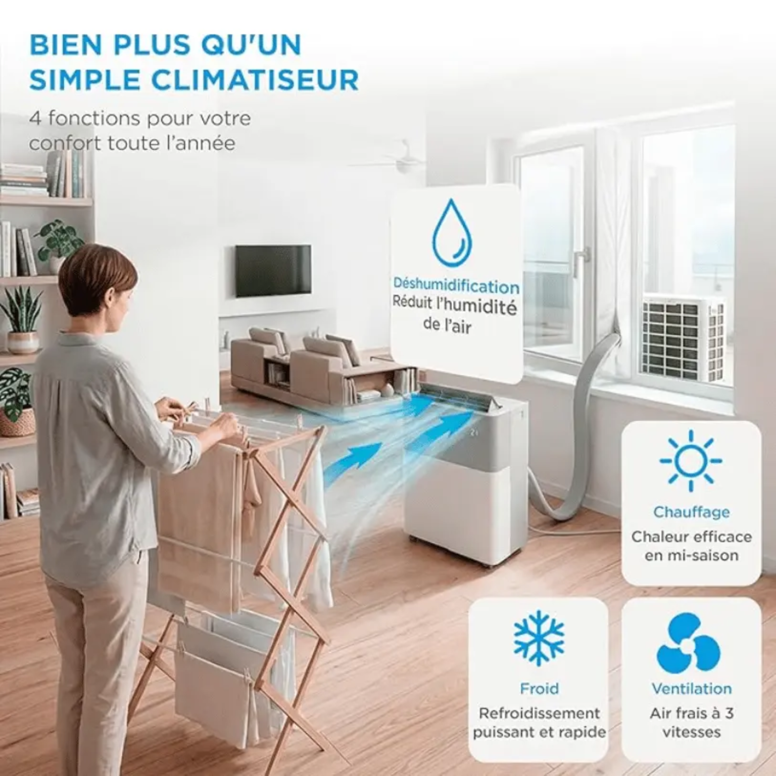 Midea PortaSplit – Refroidit comme une clim fixe, se branche comme un ventilateur